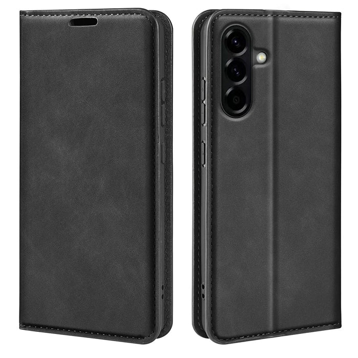 For Samsung Galaxy A57 5G Case Skin Touch Leather Wallet Phone Cover - Black - 1