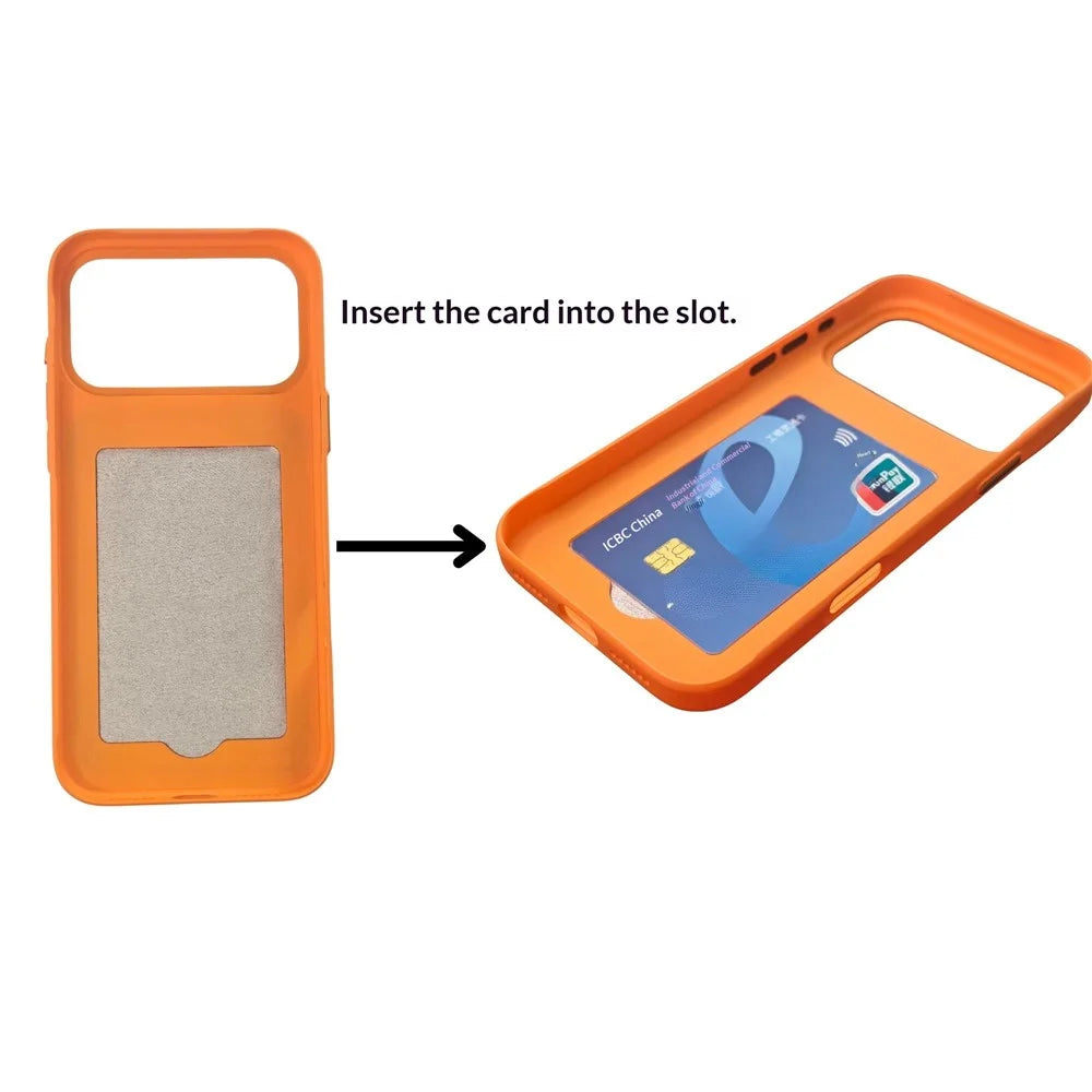 For iPhone 18 Pro Max / 17 Pro Max Case Compatible with MagSafe Skin Touch Synthetic Leather + PC Phone Back Cover with Card Slot - Blue - 2