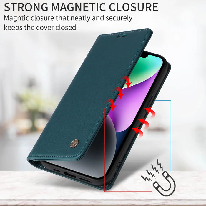 YIKATU For Google Pixel 10a Phone Cases  Magnetic Closure PU Leather Mobile Cover - Green - 3