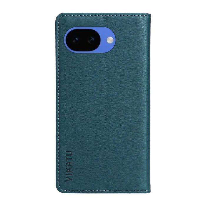 YIKATU For Google Pixel 10a Phone Cases  Magnetic Closure PU Leather Mobile Cover - Green - 6