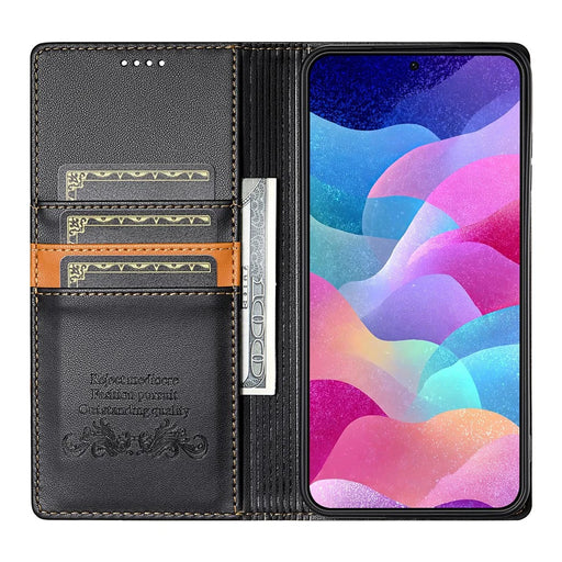 N.BEKUS P3 For Samsung Galaxy S26 Case RFID Blocking Wallet Stand PU Leather Flip Phone Cover - Black - 2