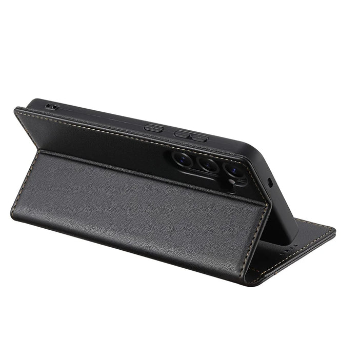 N.BEKUS P3 For Samsung Galaxy S26 Case RFID Blocking Wallet Stand PU Leather Flip Phone Cover - Black - 4