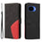 For Google Pixel 10a Leather Phone Case Stand Wallet with Bi-colour Splicing Design - Black - 1