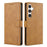 N.BEKUS CSJ-001 For Samsung Galaxy S26 Stand Case PU Leather Wallet Phone Cover - Brown - 1