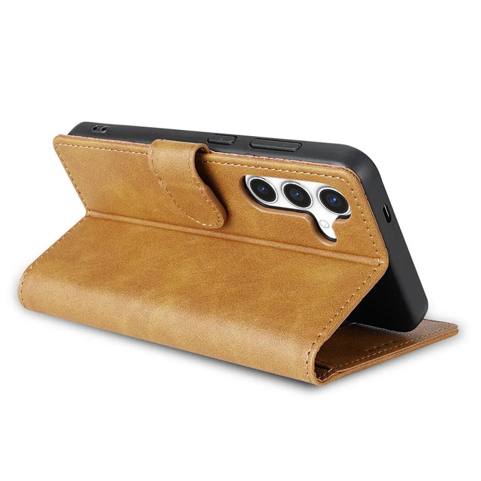 N.BEKUS CSJ-001 For Samsung Galaxy S26 Stand Case PU Leather Wallet Phone Cover - Brown - 3