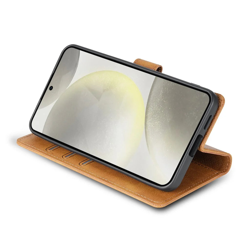 N.BEKUS CSJ-001 For Samsung Galaxy S26+ Stand Case PU Leather Wallet Phone Cover - Brown - 4
