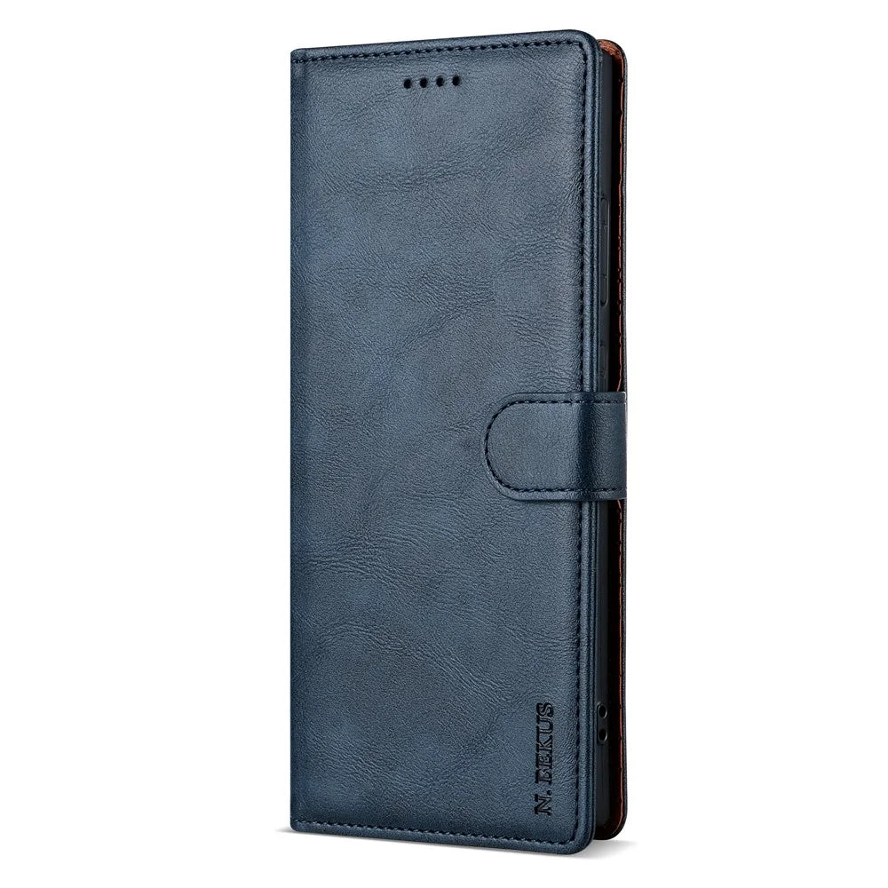 N.BEKUS CSJ-001 For Samsung Galaxy S26 Ultra Stand Case PU Leather Wallet Phone Cover - Blue - 6