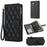 For Samsung Galaxy S26+ Case Rhombus Stitching Leather Wallet Phone Cover with Long   /   Short Strap - Black - 1