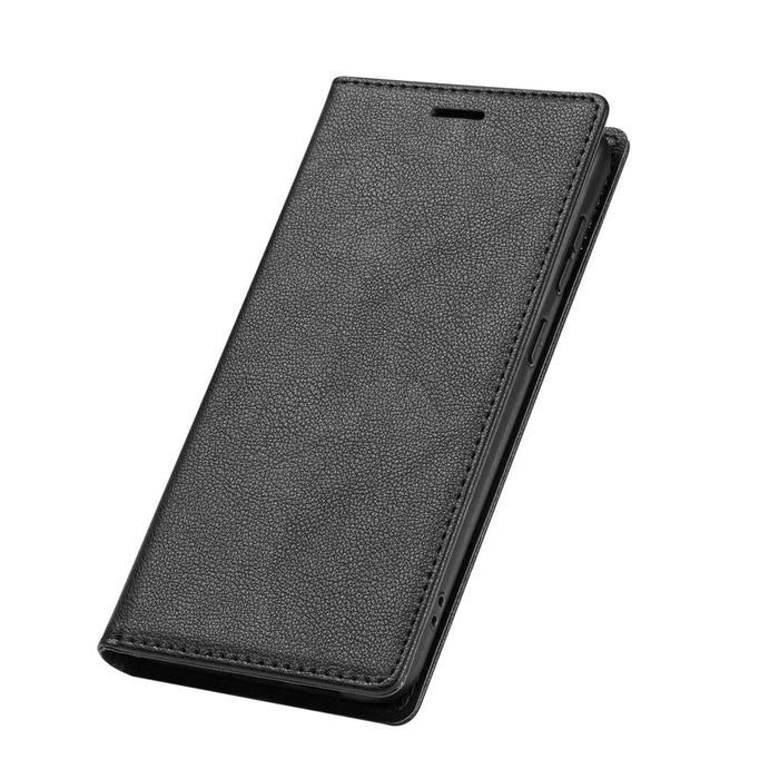 For Samsung Galaxy A37 5G Wallet Case Magnetic Closure PU Leather Phone Cover - Black - 4