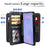 For Samsung Galaxy S26+ Leather Case with 10 Card Holder Phone Cover Stand - Black - 4