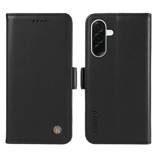 YIKATU For Samsung Galaxy A37 5G Wallet Phone Case  YK-003 Leather Stand Cover -  Black - 1