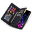 For Samsung Galaxy S25 FE Wallet Case Color Splicing Leather Phone Cover with Stand - Black - 3