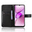 For Oukitel C5 Leather Wallet Case with Strap Diamond Texture Phone Cover - Black - 6