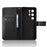 For Oukitel C2 Leather Wallet Case with Strap Diamond Texture Phone Cover - Black - 5