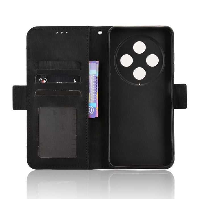 For Oukitel C5 Leather Case Phone Wallet Cover with Multiple Card Slots - Black - 4