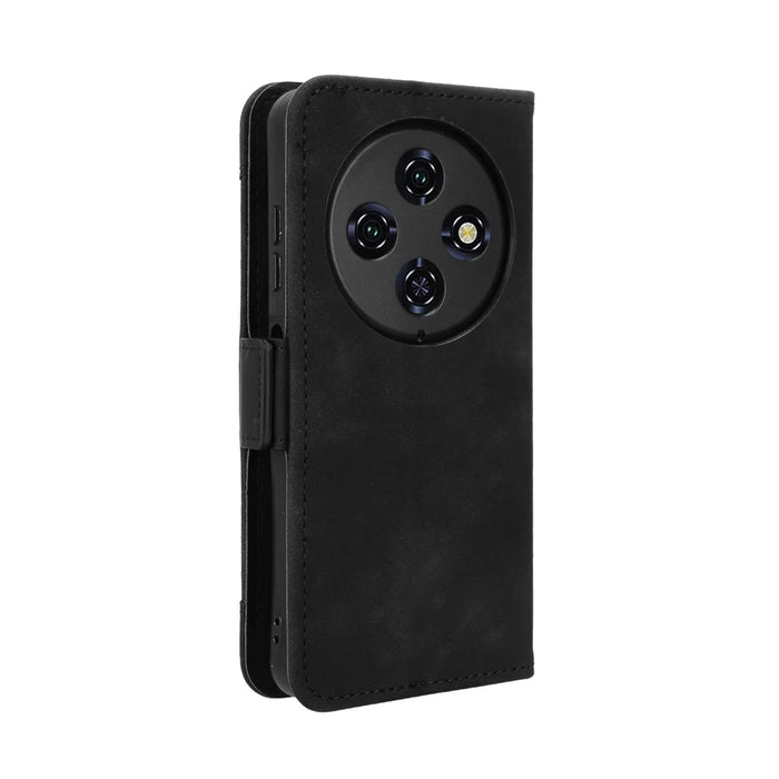 For Oukitel C5 Leather Case Phone Wallet Cover with Multiple Card Slots - Black - 7