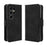 For Oukitel C2 Leather Case Phone Wallet Cover with Multiple Card Slots - Black - 1