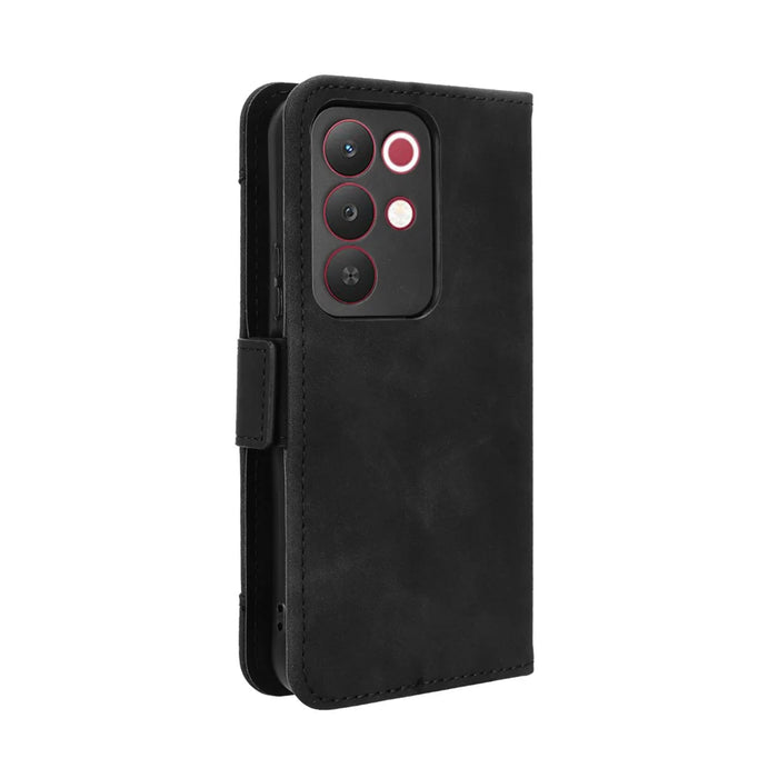 For Realme C85 Pro 4G Leather Case Phone Wallet Cover with Multiple Card Slots - Black - 7