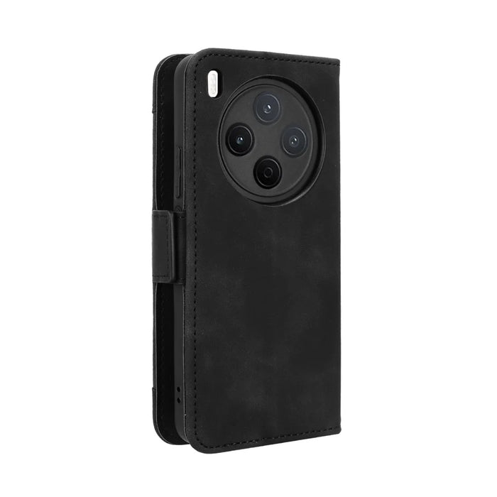For vivo Y500 Pro 5G Leather Case Phone Wallet Cover with Multiple Card Slots - Black - 7