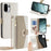 For OnePlus Ace 6T 5G / Ace 6 5G Case Mirror Wallet Leather Phone Cover with Chain Shoulder Strap - White - 1