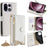 For OnePlus 15 5G Leather Case Wallet Stand Cover Irregular Tail Style with Chain Strap - White - 1