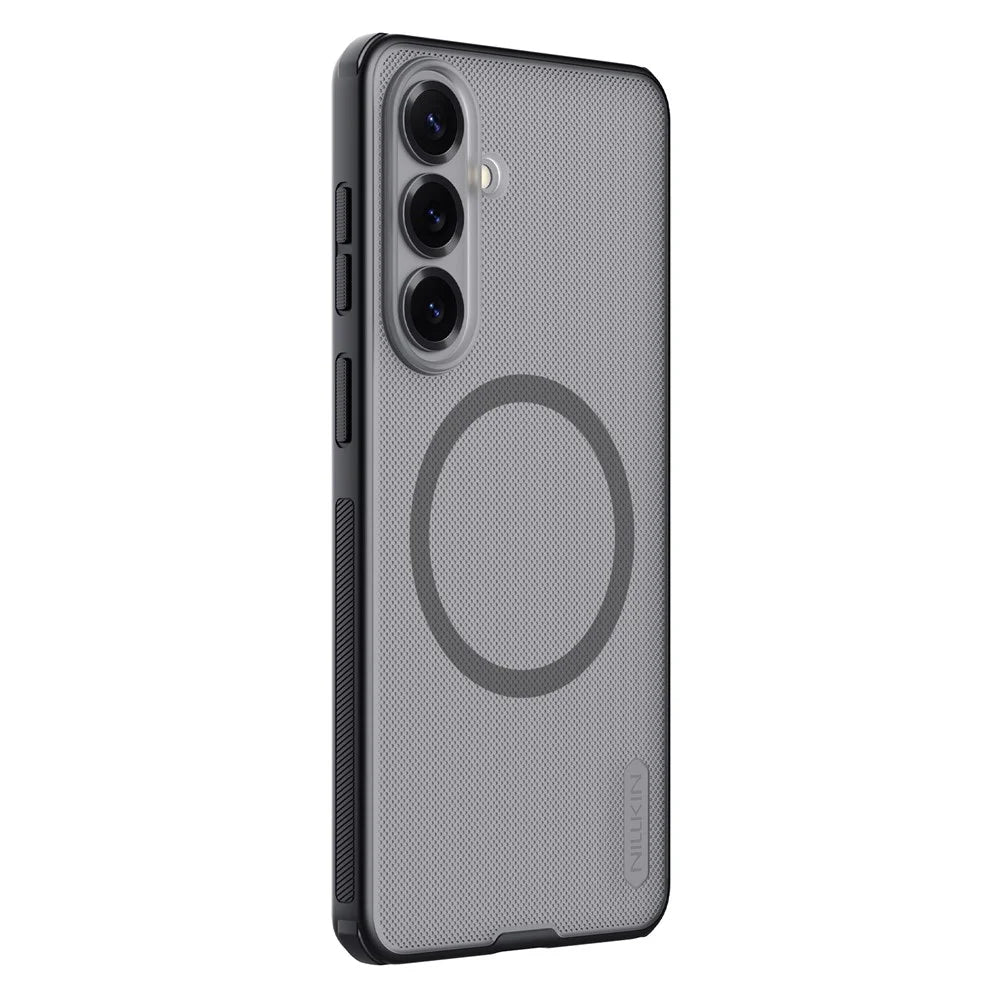 NILLKIN Super Frosted Shield Pro for Samsung Galaxy S26+ Magnetic Case Matte PC TPU Clear Black Phone Back Cover - Transparent Black - 3