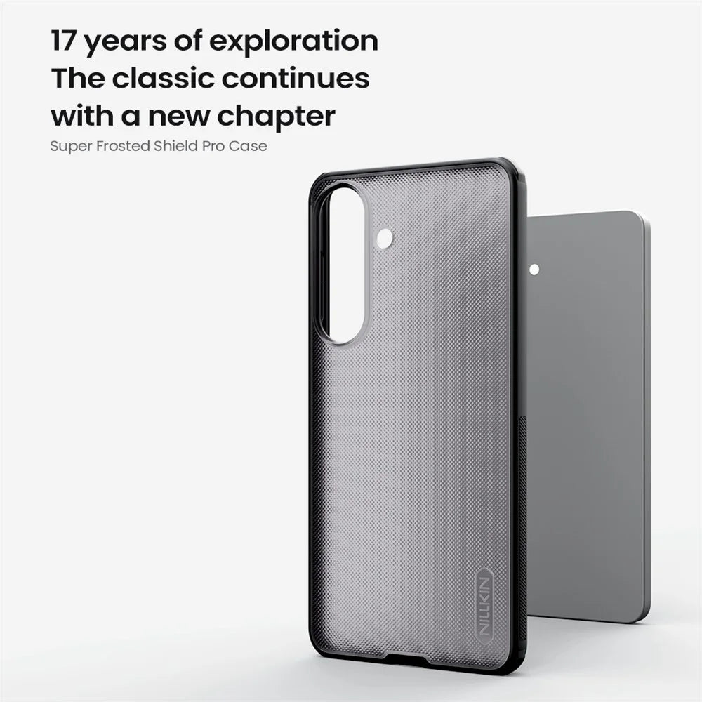 NILLKIN Super Frosted Shield Pro For Samsung Galaxy S26+ Case Matte PC TPU Clear Black Phone Back Cover - 7
