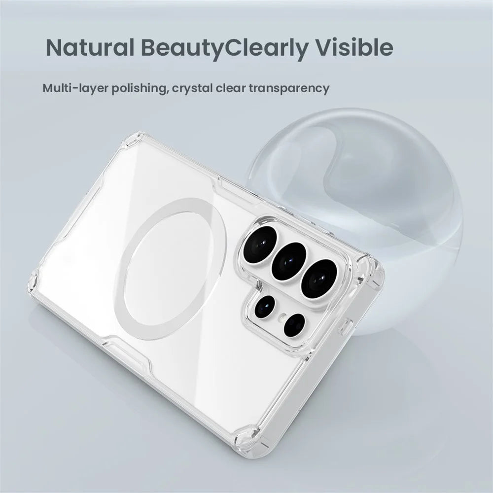 NILLKIN Nature Pro Series for Samsung Galaxy S26 Ultra Magnetic Case TPU + PC Ultra Clear Phone Cover - 7