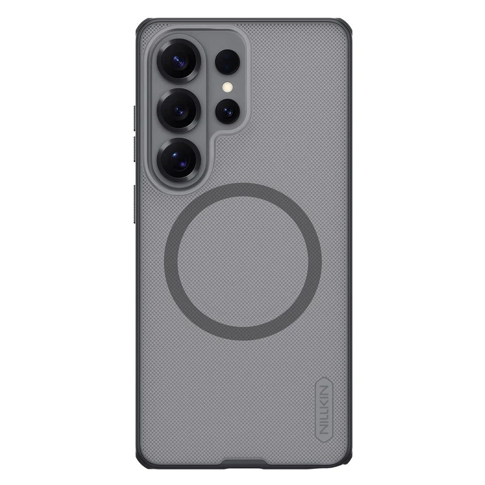 NILLKIN Super Frosted Shield Pro for Samsung Galaxy S26 Ultra Magnetic Case Matte PC TPU Clear Black Phone Back Cover - Transparent Black - 1