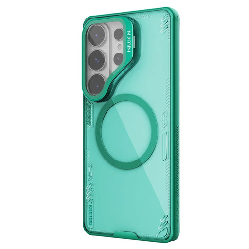 NILLKIN Iceblade CamProp For Samsung Galaxy S26 Ultra Magnetic Case Clear Lens Lid Kickstand PC TPU Phone Cover - Green - 2