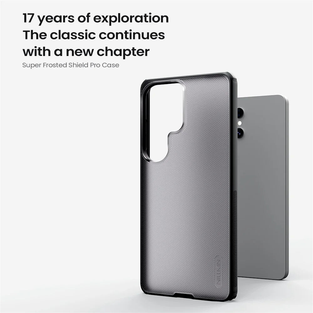 NILLKIN Super Frosted Shield Pro For Samsung Galaxy S26 Ultra Case Matte PC TPU Clear Black Phone Back Cover - 7