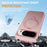 For Google Pixel 9 Pro XL Magnetic Case Kickstand TPU PC Shockproof Phone Back Cover - Pink - 4