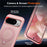 For Google Pixel 9 Pro XL Magnetic Case Kickstand TPU PC Shockproof Phone Back Cover - Pink - 6