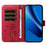 For Google Pixel 10a Leather Wallet Case with Strap Dandelion Imprint Phone Stand Cover - Red - 2