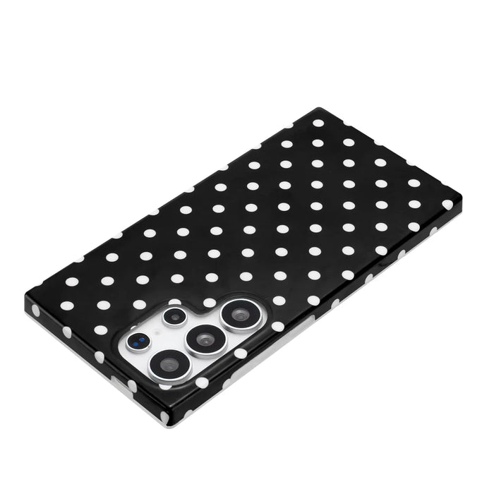 For Samsung Galaxy S24 Ultra Case Dot Design IMD TPU Phone Back Cover - Black - 6