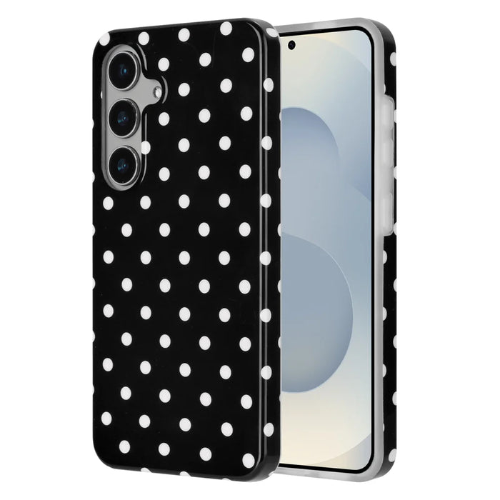 For Samsung Galaxy A16 4G / Galaxy A16 5G Case Dot Design IMD TPU Phone Back Cover - Black - 1
