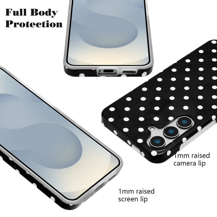 For Samsung Galaxy A16 4G / Galaxy A16 5G Case Dot Design IMD TPU Phone Back Cover - Black - 5