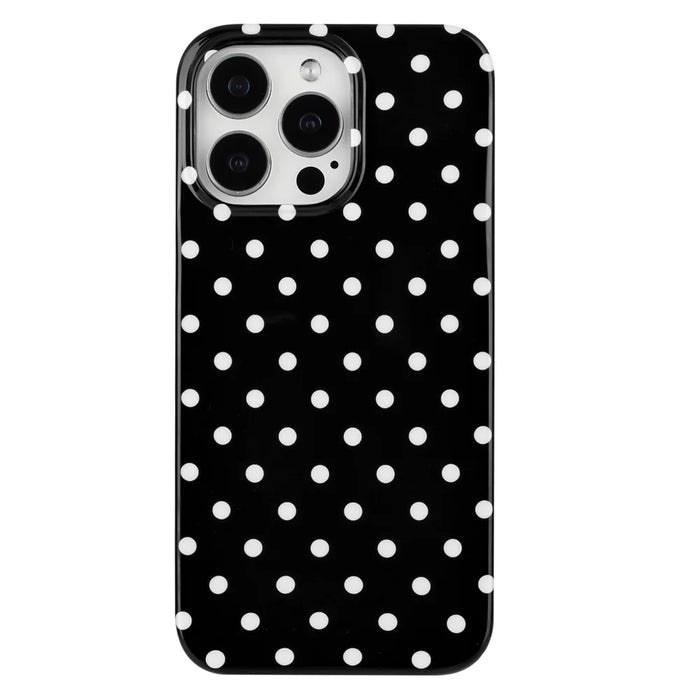 For iPhone 16 Pro Max Case Dot Design IMD TPU Phone Back Cover - Black - 3