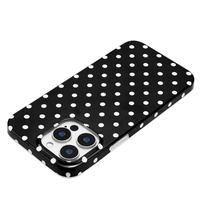 For iPhone 16 Pro Max Case Dot Design IMD TPU Phone Back Cover - Black - 7
