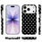 For iPhone  18 Pro / 17  Pro Case Dot Design IMD TPU Phone Back Cover - Black - 2