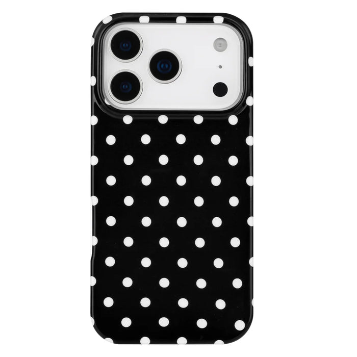 For iPhone  18 Pro / 17  Pro Case Dot Design IMD TPU Phone Back Cover - Black - 3