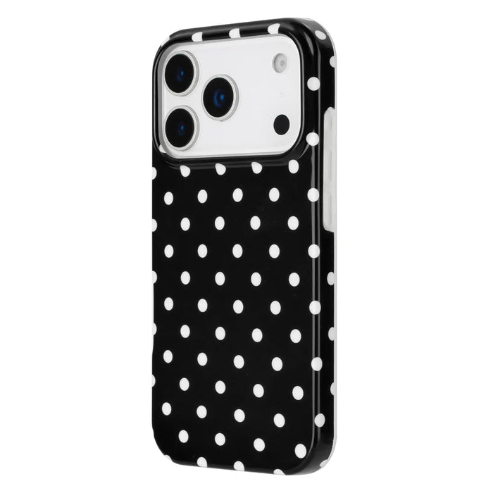 For iPhone  18 Pro / 17  Pro Case Dot Design IMD TPU Phone Back Cover - Black - 4