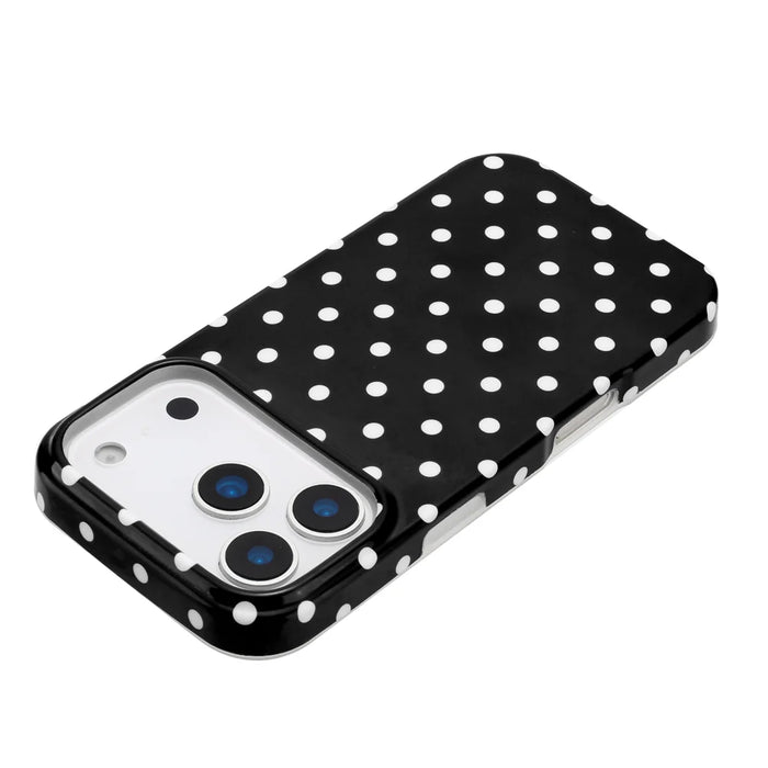 For iPhone  18 Pro / 17  Pro Case Dot Design IMD TPU Phone Back Cover - Black - 6