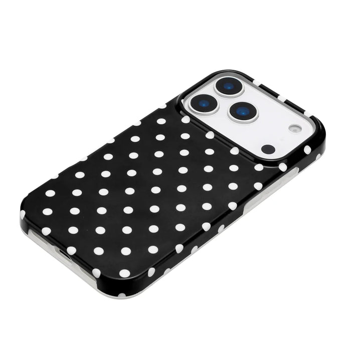 For iPhone  18 Pro / 17  Pro Case Dot Design IMD TPU Phone Back Cover - Black - 7