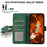 ABEEL For Samsung Galaxy A37 5G Case PU Leather Folio Stand View RFID Blocking Phone Cover - Green - 4