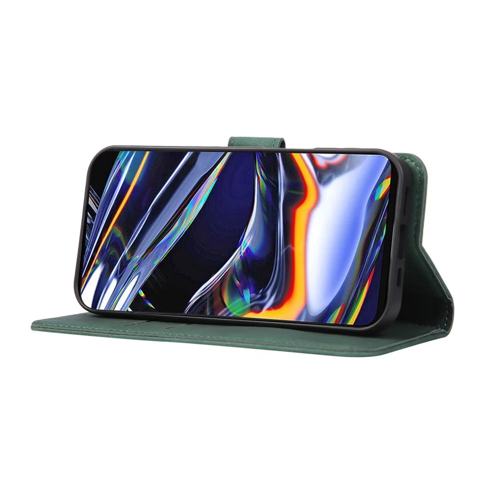 KHAZNEH For Samsung Galaxy A57 5G Case Anti Scratch PU Leather Wallet Stand Phone Cover - Green - 3