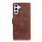 For Samsung Galaxy A37 5G Case Stand Cowhide Texture PU Leather Phone Cover - Brown - 6