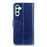 For Samsung Galaxy A57 5G Case Crazy Horse Texture PU Leather Phone Stand Cover - Blue - 6