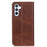 For Samsung Galaxy A37 5G Case Cowhide Texture Split Leather Flip Wallet Phone Cover - Coffee - 7