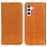 For Samsung Galaxy A57 5G Case Cowhide Texture Split Leather Flip Wallet Phone Cover - Brown - 1